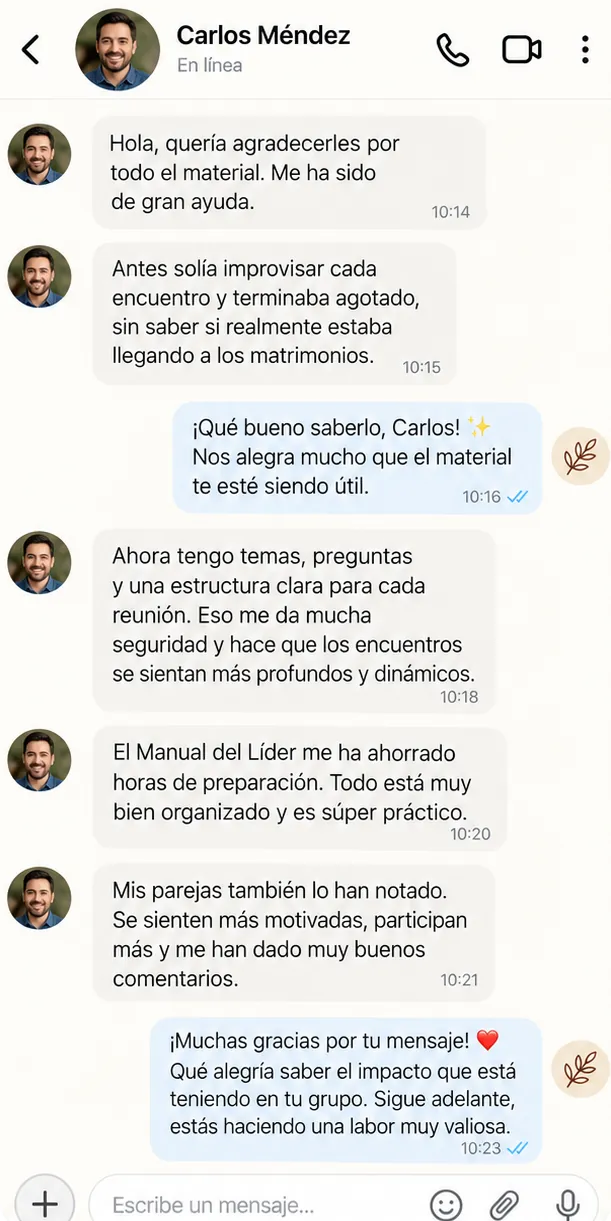 Testimonio ilustrativo 2 sobre Encuentros con Propósito